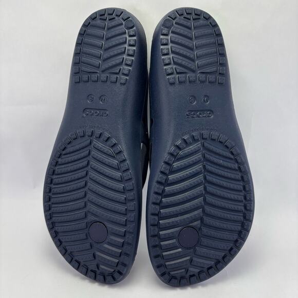 CROCS “Kandee II” Iconic Comfort Flip Flops Dark Blue Size Women’s 8 - Picture 8 of 12